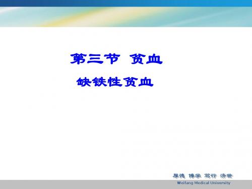 缺铁性贫血 - PowerPoint 演示文稿