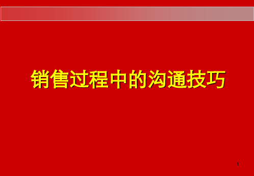 精品——销售中的沟通技巧ppt课件