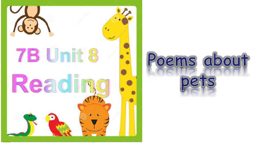 牛津译林版七年级下册 Unit 8 Pets Reading 1 Poems about pets 课件 (共39张PPT)