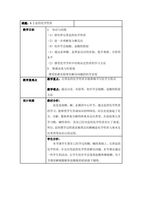 沪教版九年级下册初中化学《6.常用的金属和盐 6.2盐和肥料 盐和酸、碱的反应》_7