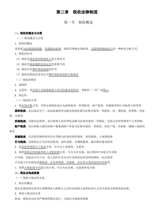 2014年会计从业资格证法规第三章 税收法律制度