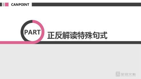 高三英语二轮复习 专题12 正反解读特殊句式