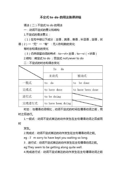 不定式to-do-的用法备课讲稿