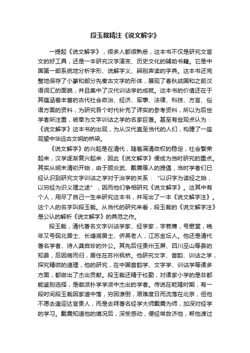 段玉裁精注《说文解字》