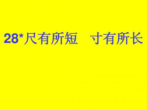 28.尺有所短 寸有所长ppt