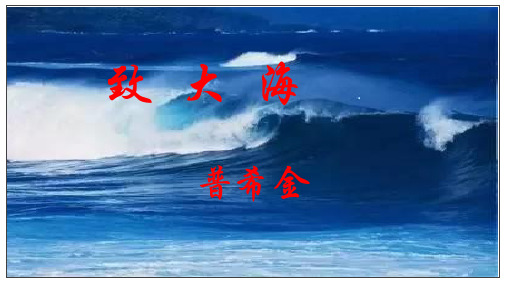 (新教材)统编版高中语文选择性必修中册《致大海》优秀课件(25张PPT)