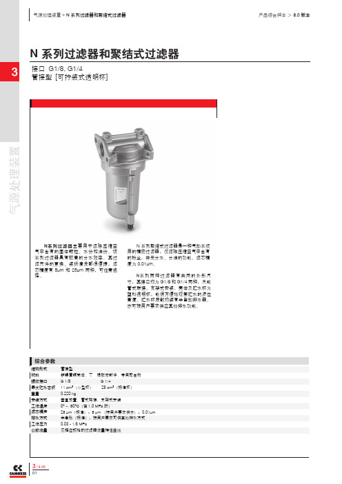 N 系列过滤器和聚结式过滤器 3