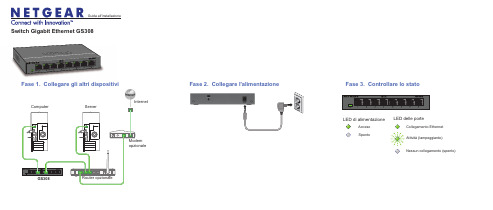 NETGEAR GS308 Gigabit Ethernet Switch 第二阶段安装指南说明书