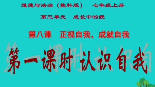 七年级政治上册8_1认识自我课件教科版(道德与法治)