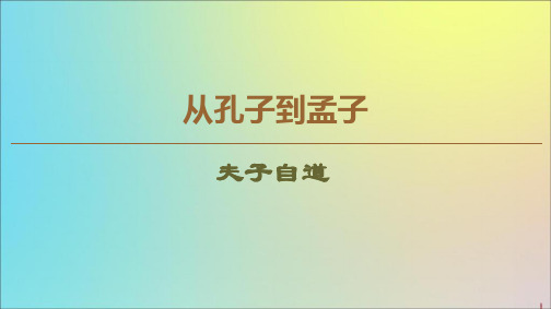 2019_2020学年高中语文《孟子》选读1从孔子到孟子夫子自道课件苏教版选修《论语》选读