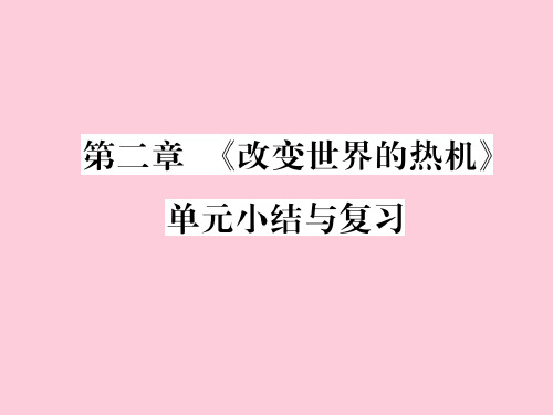 第2章  《改变世界的热机》单元小结与复习—2020秋九年级物理上册教科版课堂复习课件