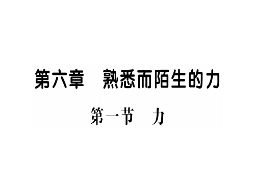 第六章 第一节 力—2020年秋沪科版物理八年级上册作业课件