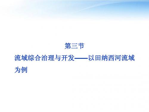 【优化方案】2012高中地理 第二章第三节流域综合治理与开发——以田纳西河流域为例精品课件 湘教版必修3