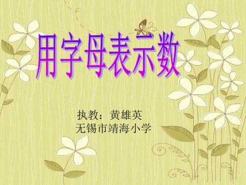 2.用含有字母的式子表示稍复杂的数量关系和公式