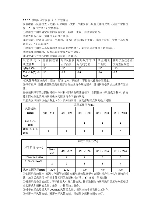 玻璃钢风管安装