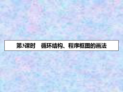 2019-2020学年人教A版数学必修3课件：1.1.2 第3课时循环结构、程序框图的画法 