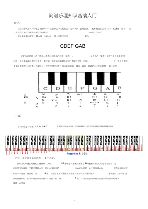 简谱乐理入门.docx