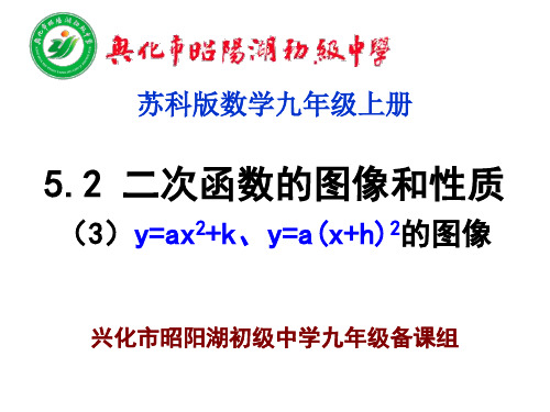 苏科版九年级下册数学：y=ax^2+k、y=a(x+m)^2的图像