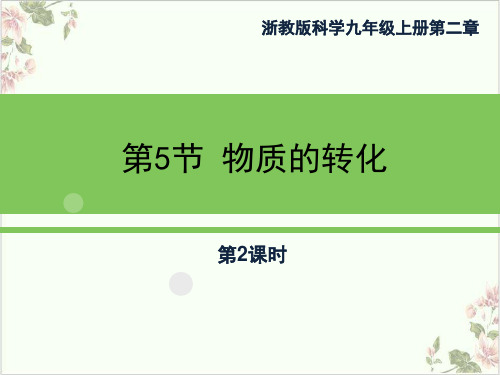 九年级上科学_物质的转化_ppt精美课件浙教版