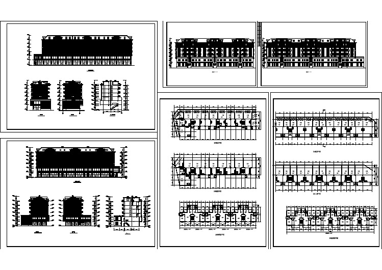 沿街底层商业楼多层住宅楼建筑图纸