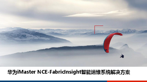 iMaster NCE-FabricInsight智能运维系统解决方案