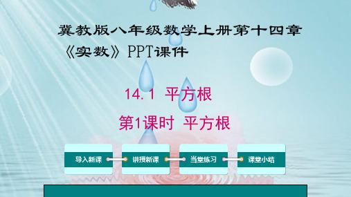 冀教版八年级数学上册第十四章《实数》PPT课件