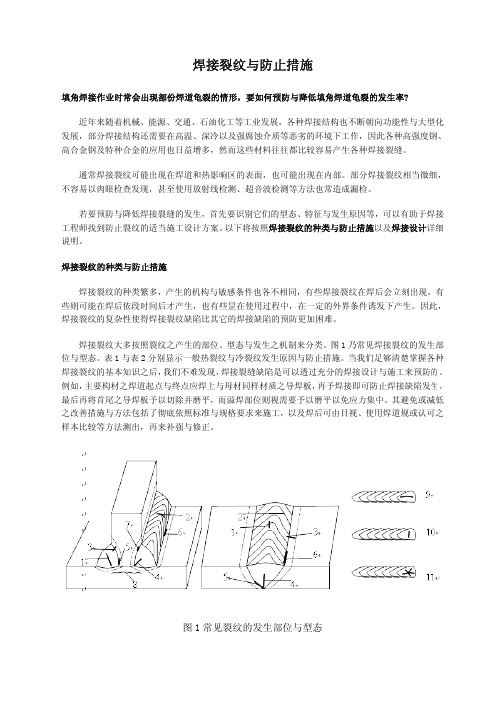 焊接裂纹的产生及防止措施