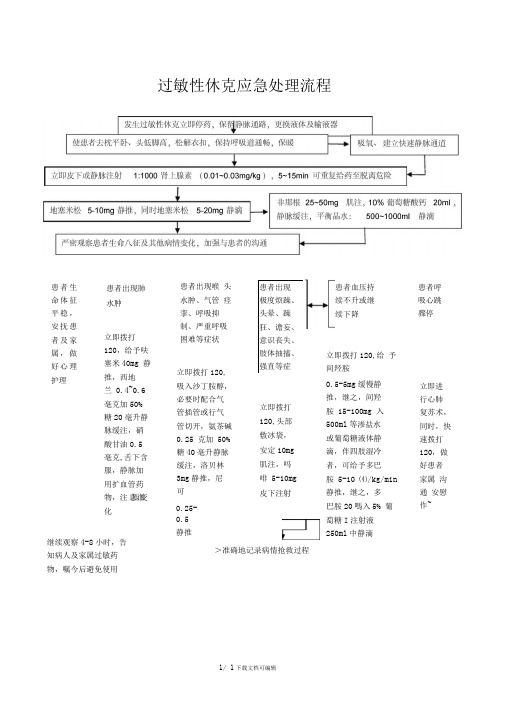 过敏性休克应急处理流程(完整版)