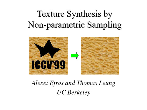 Texture Synthesis by Non-parametric Sampling：通过非参数化采样的纹理合成