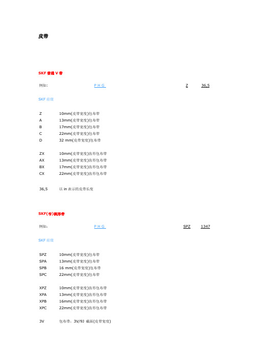 SKF PT术语