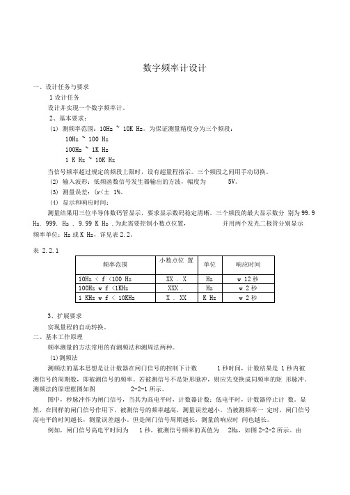 数字频率计设计