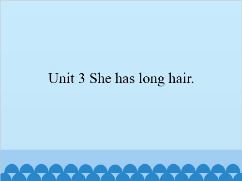 湘教版五年级上册英语课件 Unit 3 She has long hair.  (共22张PPT)