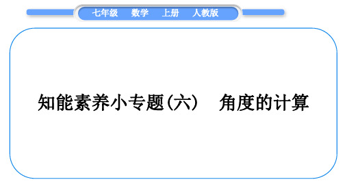 人教版七年级数学上第四章几何图形初步知能素养小专题(六) 角度的计算习题课件