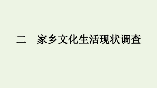 新教材高中语文第4单元二家乡文化生活现状调查课件部编版必修上册