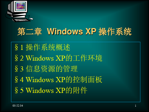 第2章 Windows XP操作系统总结