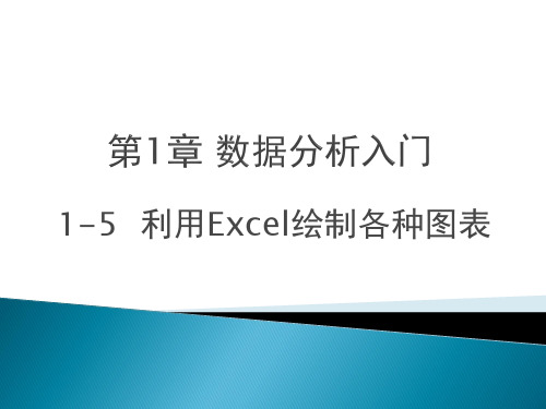 数据分析课件-第1章数据分析入门第5节利用Excel绘制各种图表