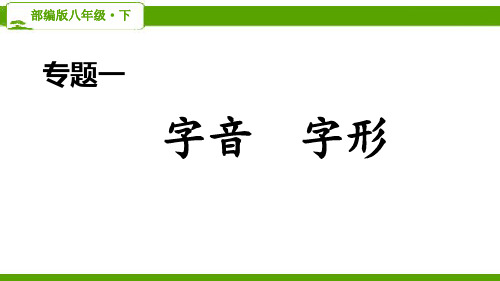 部编版初中语文八年级下册专题一《字音字形》专题练习PPT课件