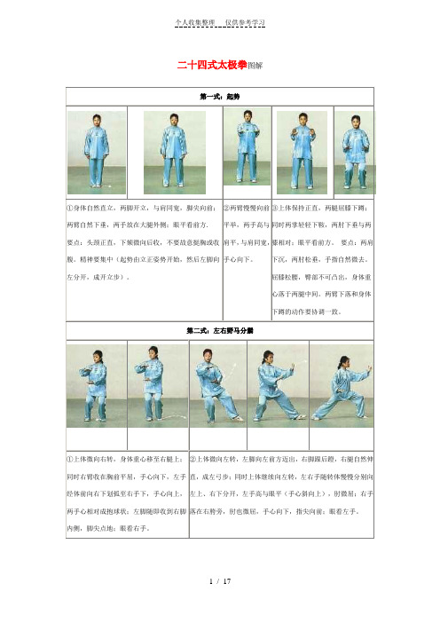 24式太极拳图解及讲解