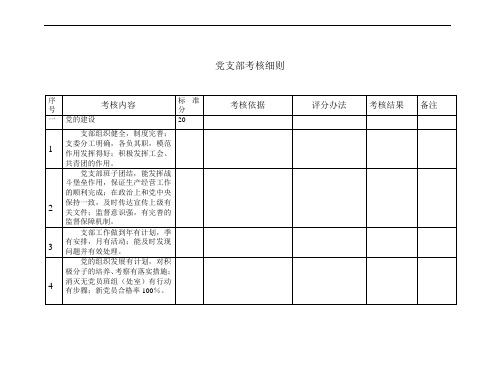 党支部考核细则