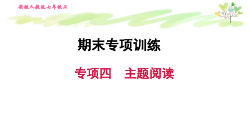 人教七年级上册英语专项四 主题阅读