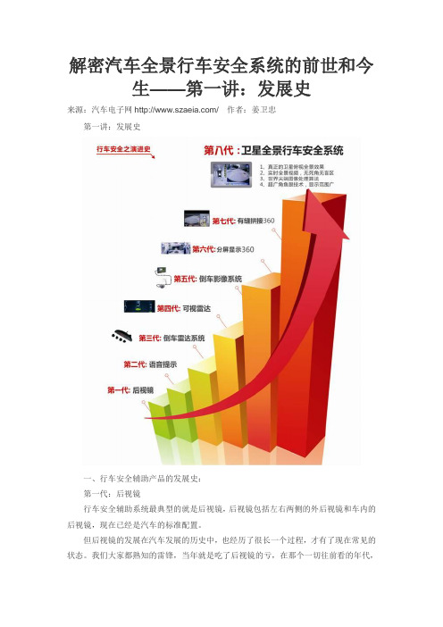 解密汽车全景行车安全系统的前世和今生——第一讲:发展史