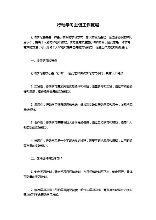 行动学习主促工作流程