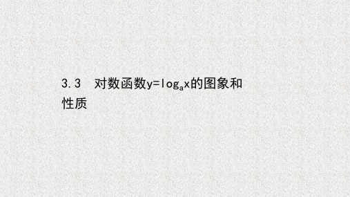 第四章对数运算与对数函数3对数函数3.3对数函数y=logax的图象和性质