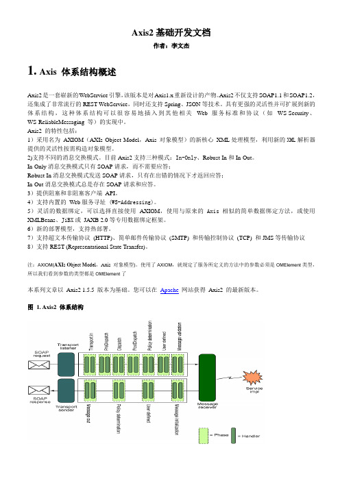 Axis2基础开发文档0705