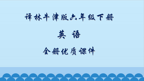 最新最全译林牛津版英语六年级下册全册课件