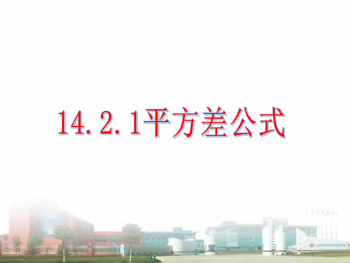 人教版初中数学八年级上册第十四章14.2.1平方差公式 课件(共15张PPT)