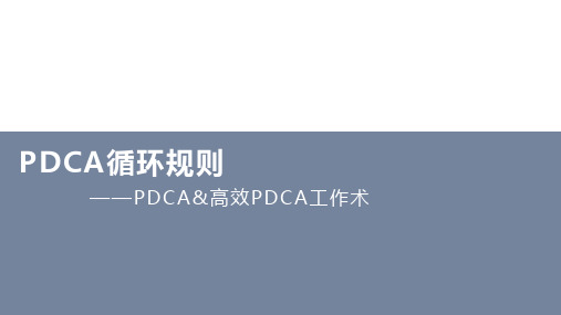 PDCA方法论 