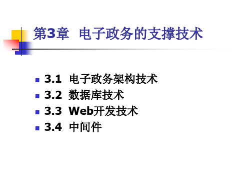 电子政务的支撑技术