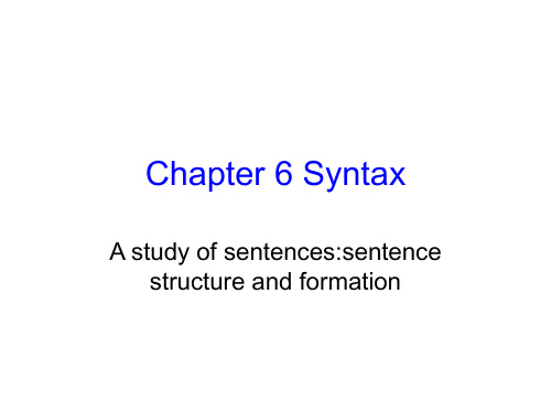 英语语言学概论-Chapter-6-Syntax说课材料