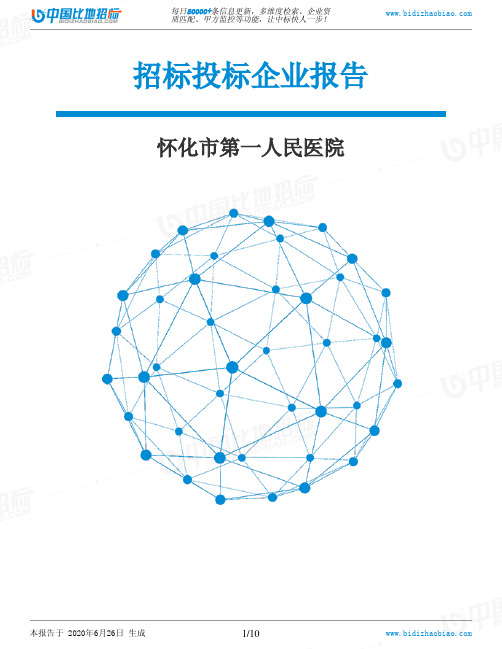 怀化市第一人民医院-招投标数据分析报告